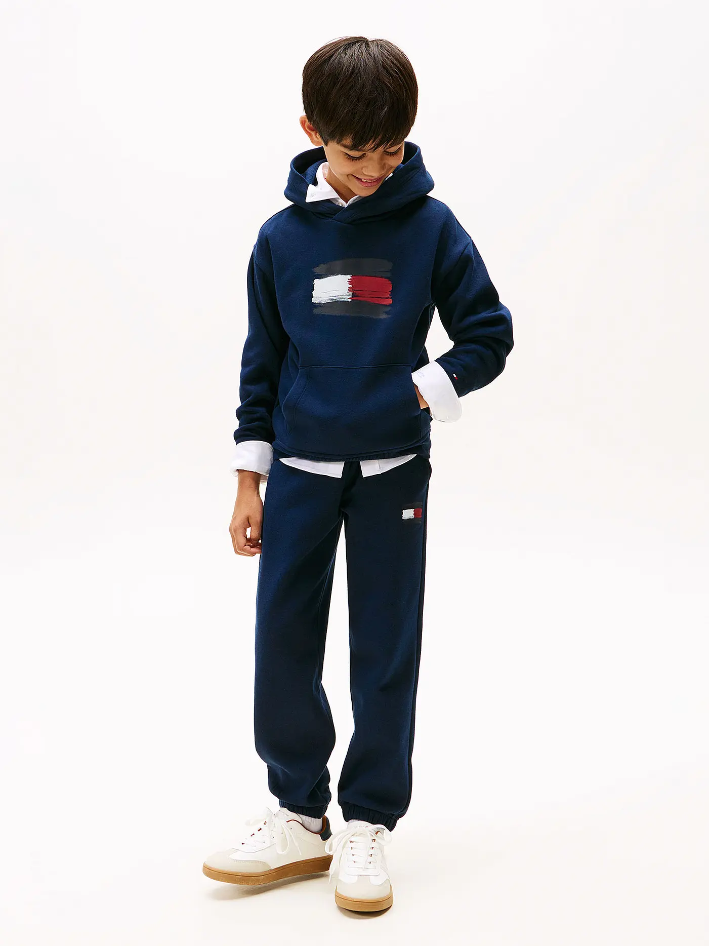 TOMMY HILFIGER | Jungen Kapuzensweater - Hoodie | dunkelblau